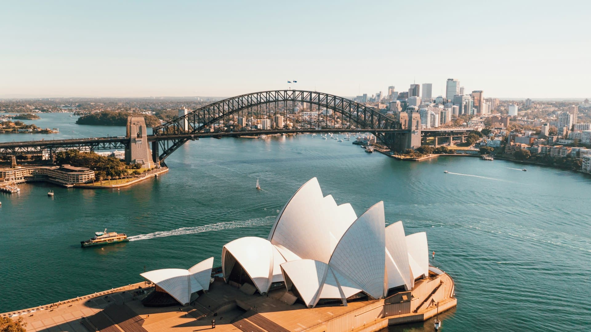 Aerial view of Sydney Harbour